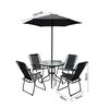 Juego de Comedor Terraza Casanova 4 Sillas Negro