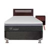 Box Spring CIC 1,5 Plazas Ortopedic Advance + Respaldo + Velador New Munich