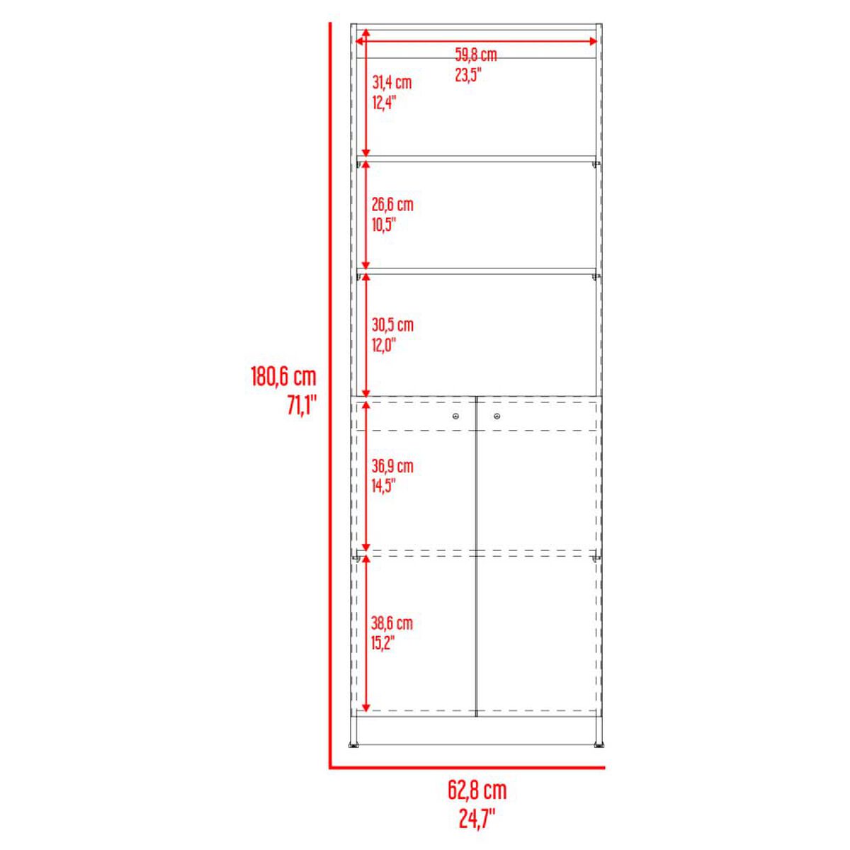 Estante TuHome Home E4 2 Puertas Wengue Milan