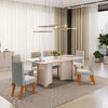 Juego de Comedor Di Poretti Design Liz 6 Sillas Gris