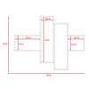 Panel de TV Hasta 60" + Bar Alto + Repisa 2A TuHome The Wall