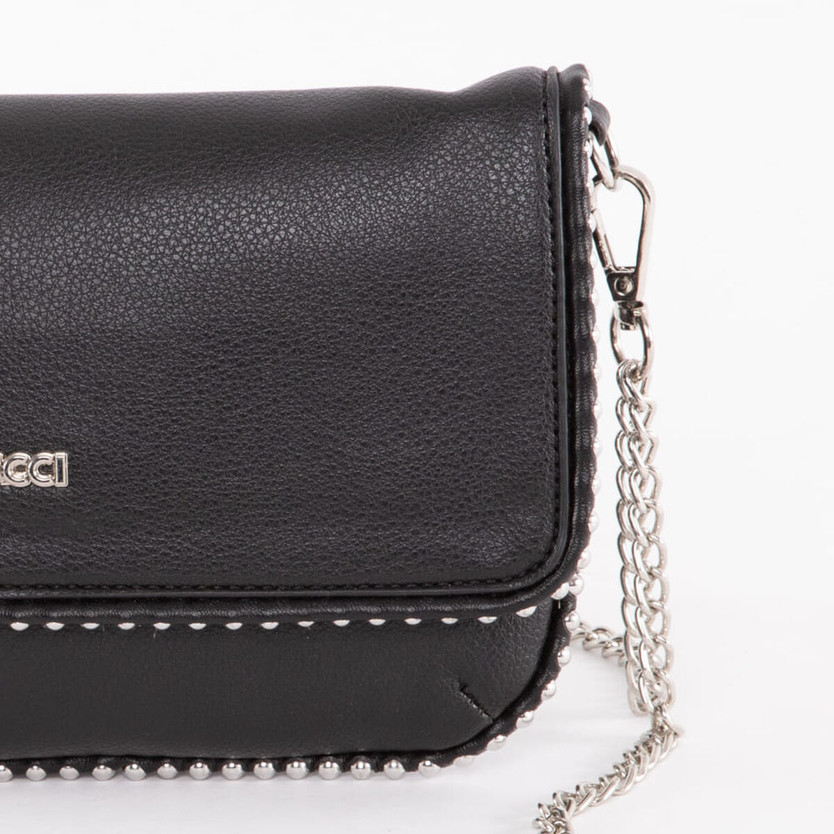 Cartera Cross Bag Negra Eco Cuero Mujer Fiorucci