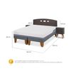 Cama Europea CIC Base Dividida 2 Plazas Excellence Plus + Respaldo + 2 Veladores Gales