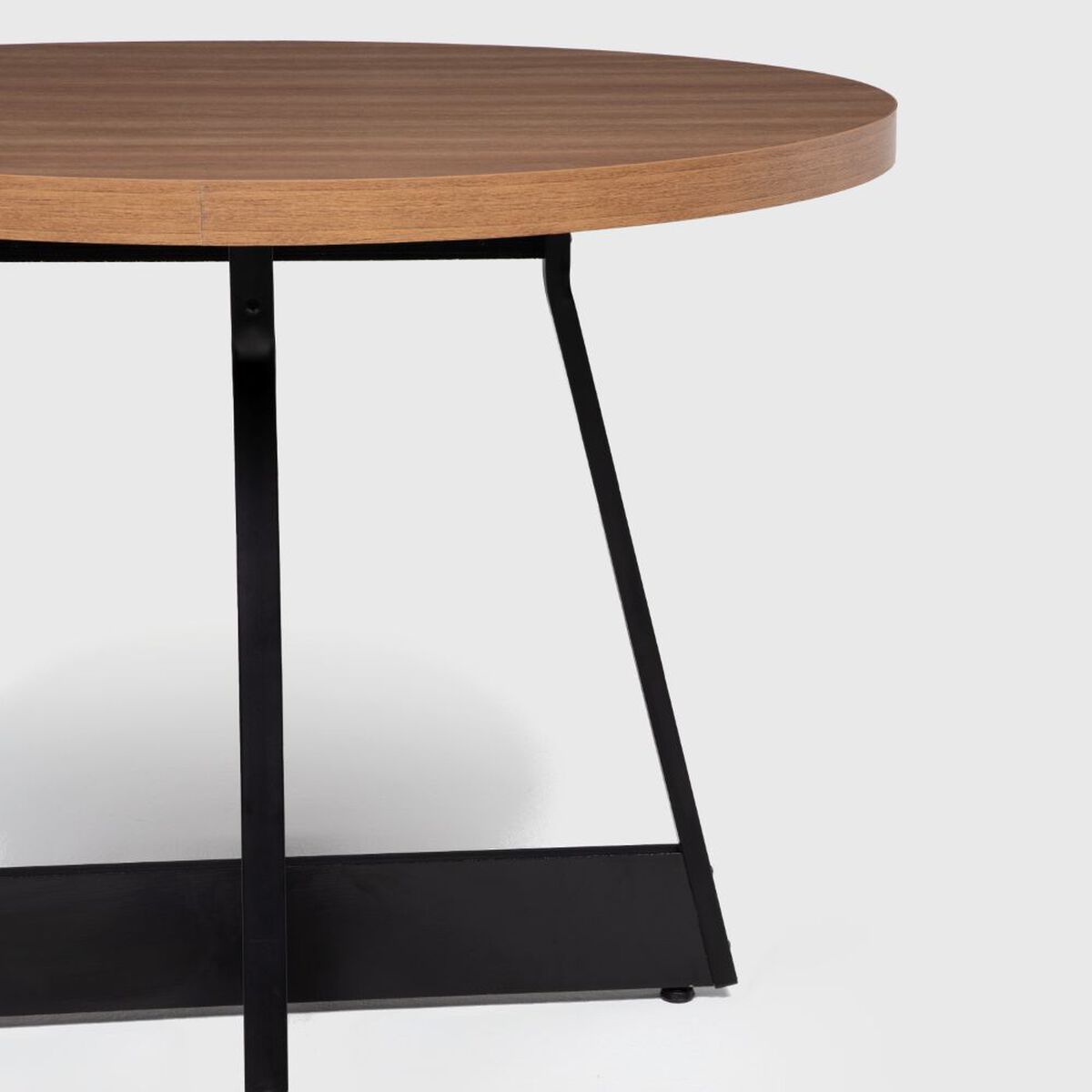 Mesa de Comedor Redonda Roca Capitolio 100cm Canela Negro