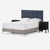 Respaldo + 2 Veladores Rosen 2 Plazas Issey Azul