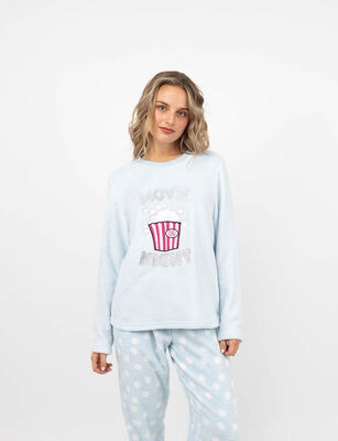 Imagen 1 del producto Pijama Mujer Icono Celeste