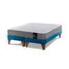 Cama Europea Latam Home Base Dividida 2 Plazas Zen Best Azul