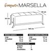 Banqueta Latam Home Marsella Tela Velvet Turquesa
