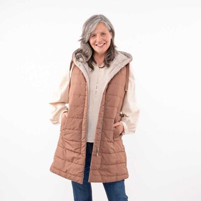 Parka Larga Sin Mangas Reversible Mujer Portman Club