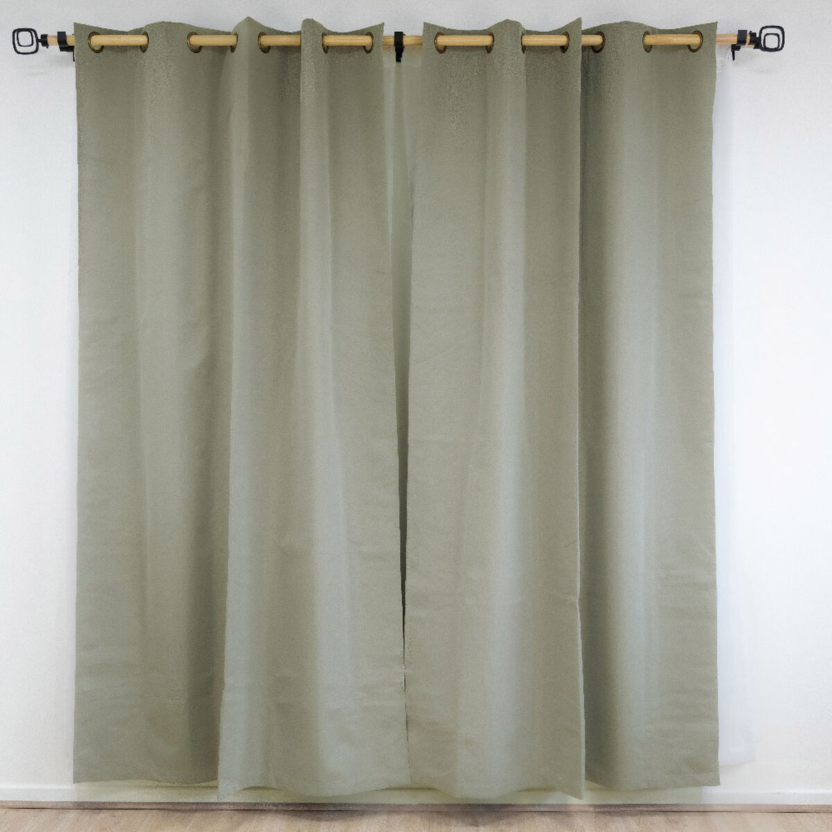 Set Cortina Doral Muguet 6 Piezas 140x220 cm Taupe