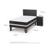 Cama Europea CIC 1,5 Plazas Ortopedic + Respaldo + Velador Villarrica