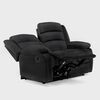 Sofá Daniels 8041LFFBK 2 Cuerpos Negro