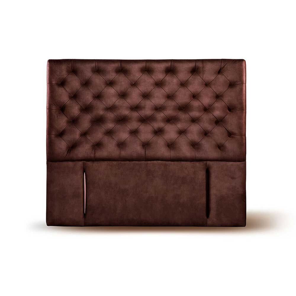 Respaldo Latam Home King Brescia Cuero Café Moro
