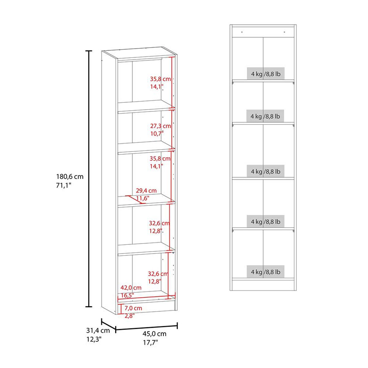 Estante Tuhome Home E5 1 Puerta Avellana