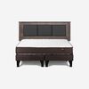 Cama Europea Rosen Base Dividida 2 Plazas New Ergo T + Respaldo Rachel Gris