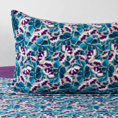 Imagen 2 del producto Sábana de polar American Family 1,5 Plazas Crik Azul