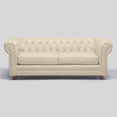 Sofá Barra Design Chesterfield 3 Cuerpos Beige