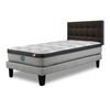 Cama Europea Simmons 1,5 Plazas Dreamer Plazasus Box + Respaldo Urban Marengo