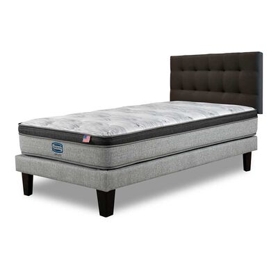 Imagen 2 del producto Cama Europea Simmons 1,5 Plazas Dreamer Plazasus Box + Respaldo Urban Marengo