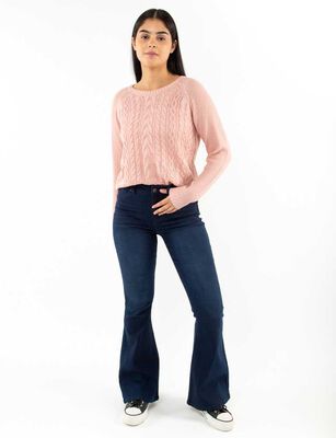 Imagen 2 del producto Jeans Flare Mujer Icono Azul, Blanco, Celeste-Me, Negro