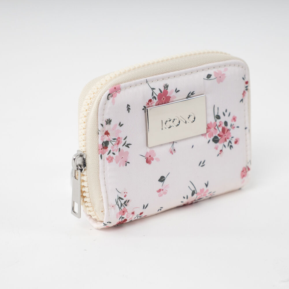 Billetera Flores Beige Icono