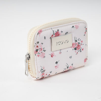 Billetera Flores Beige Icono