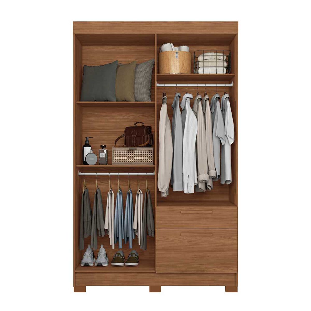 Clóset Onessta Londrina 4 Puertas 2 Cajones Jatoba