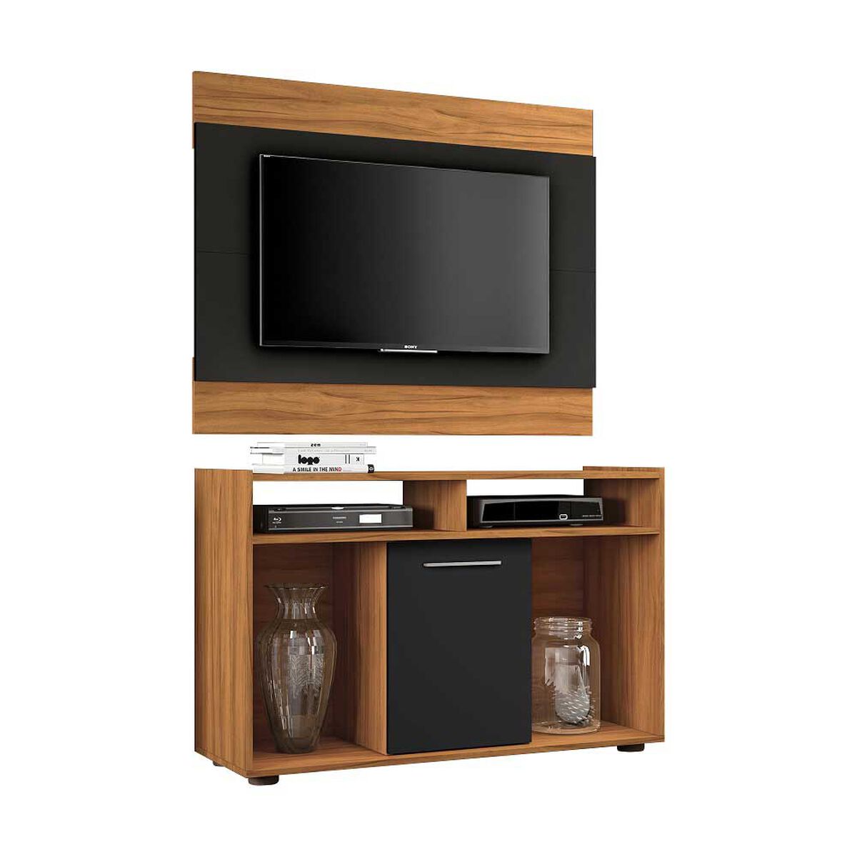 Combo LED 32" Caixun C32V1HR Smart TV HD + Panel TV Home Mobili Caramelo Hasta 43" Caf&eacute;