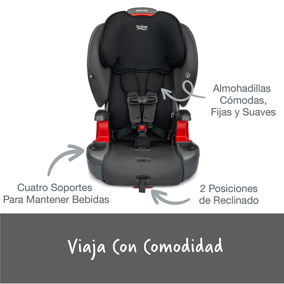 Silla Auto Butaca Grow With You Mod Black Britax