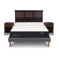 Cama Europea CIC King Premium + Respaldo + Veladores