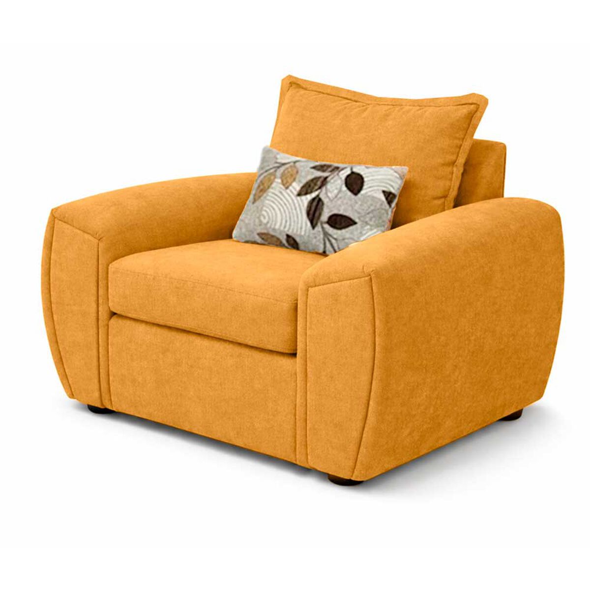 Juego de Living Elegant Detail New Houston 3-2-1 Cuerpos Amarillo