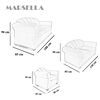 Juego de Living Elegant Detail Marsella Sofá 3 Cuerpos + Sofá 2 cuerpos + Sillón 1 Cuerpo Rojo