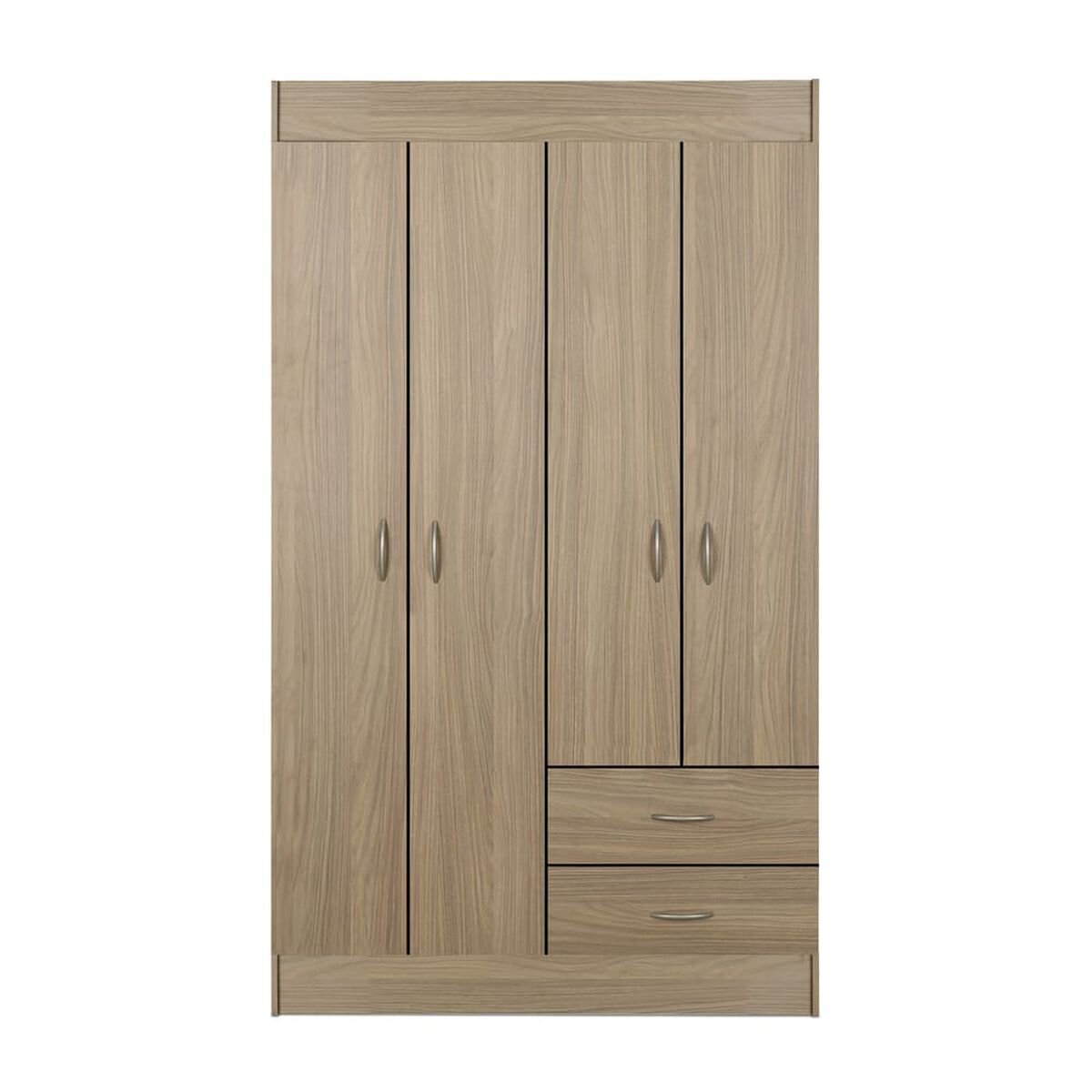 Closet Stanford 4 Puertas 2 Cajones Nogal