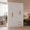Closet Yardas Josefa 4 Puertas 2 Cajones Blanco