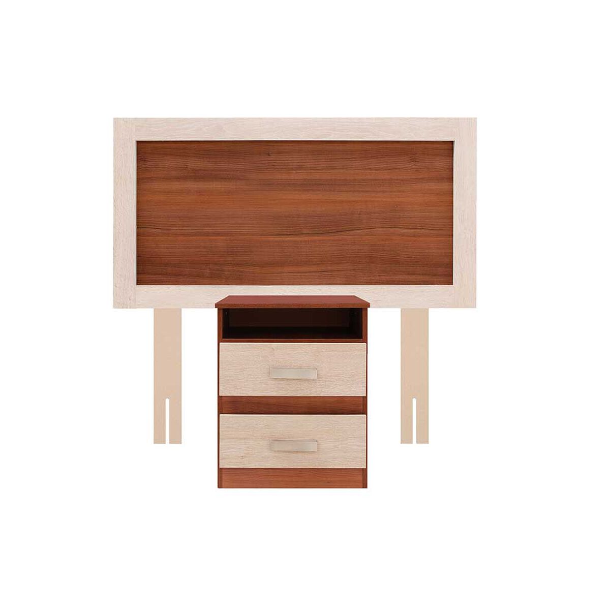 Respaldo + Velador Celta 1,5 Plazas Alicante Café Beige