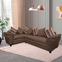 Sofá Seccional Izquierdo Living Factory Capri 5 Cuerpos Chocolate