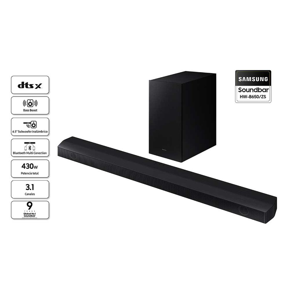 Soundbar Samsung HW-B650/ZS Negro