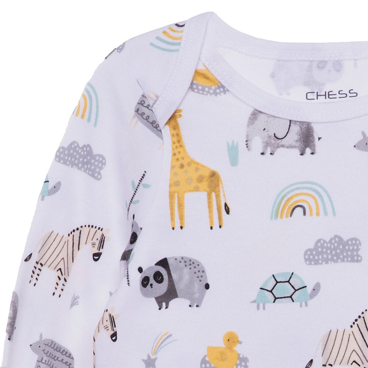 Pack 3 Bodys de Algod&oacute;n  Bebo Chess Baby