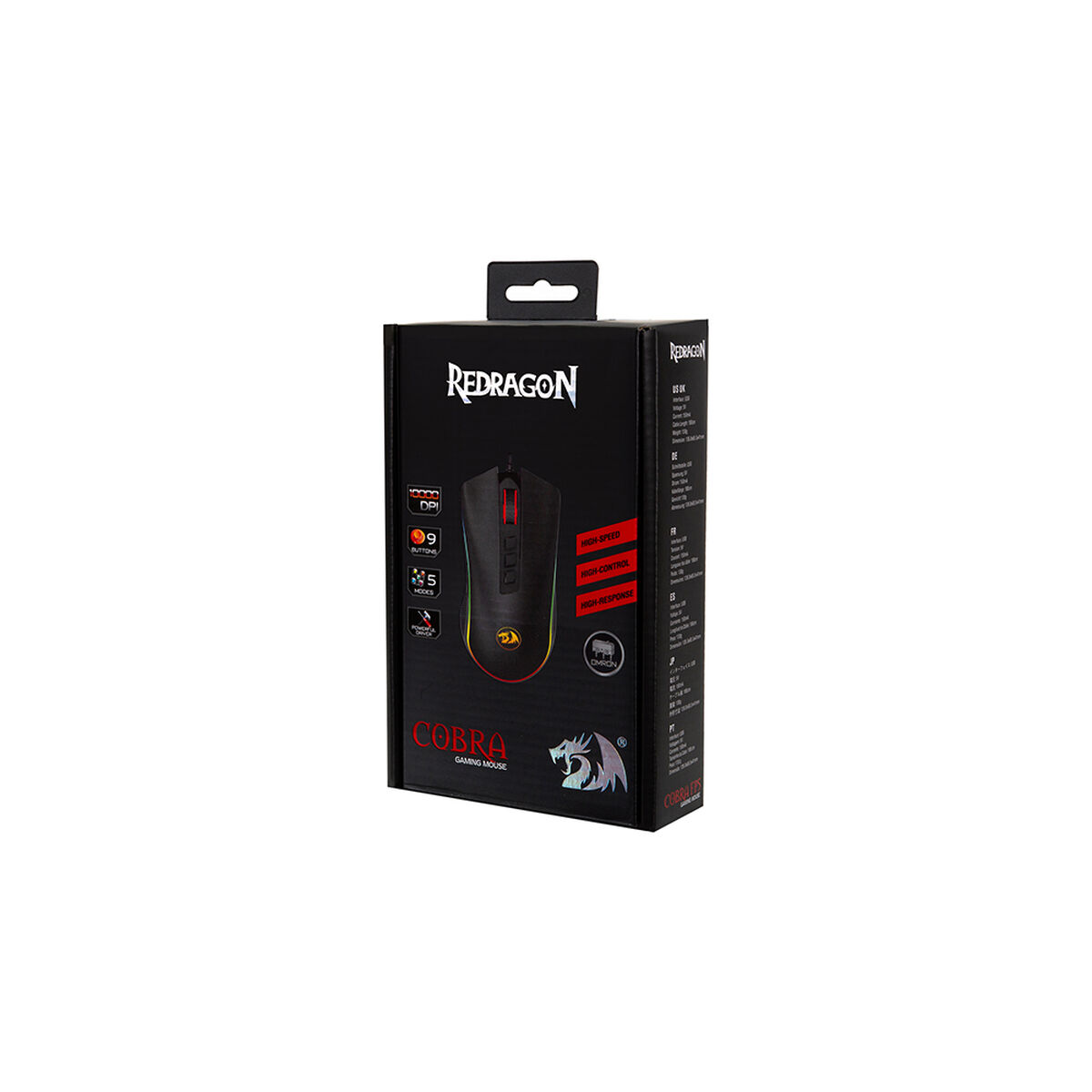 Mouse Gamer Redragon Cobra 29Redm7111 RGB USB Negro