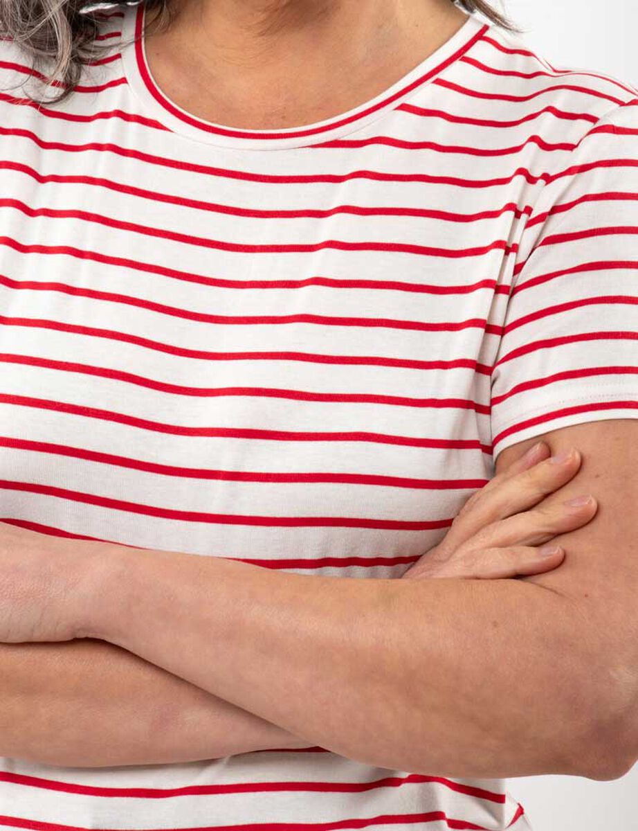 Polera Con Estampado Manga Corta Mujer Portman Club