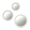Set 3 Espejos Pl&aacute;stico Vgo para Colgar Circular 23-17-17 cm Blanco
