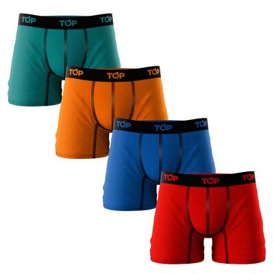 Pack 4 Bóxer Medio Hombre Top