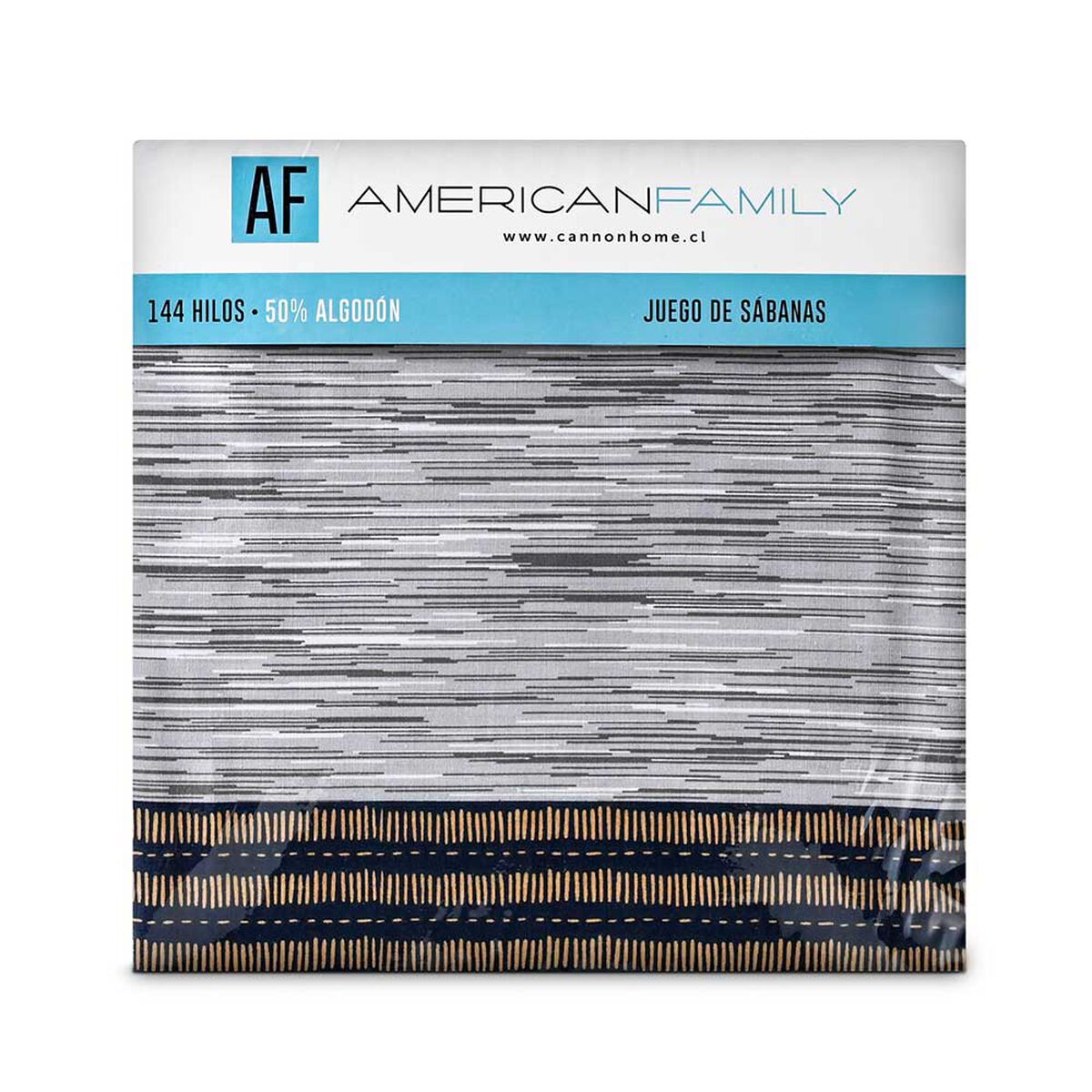 Juego de S&aacute;banas Estampado American Family 144 Hilos King Lark