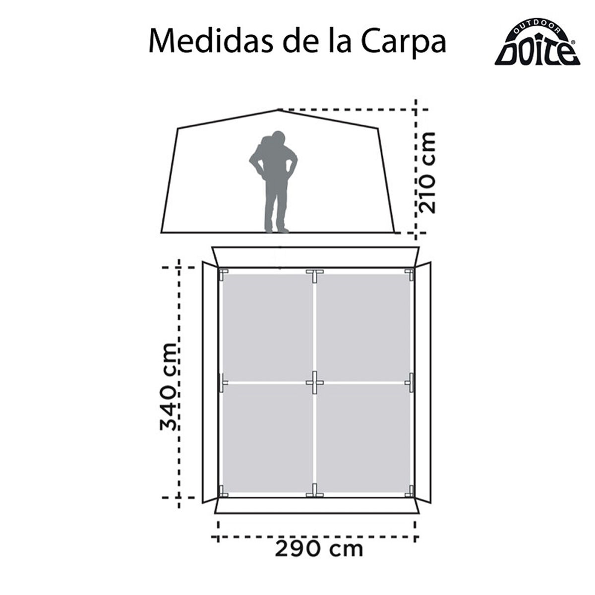 Carpa Doite para 8 Personas