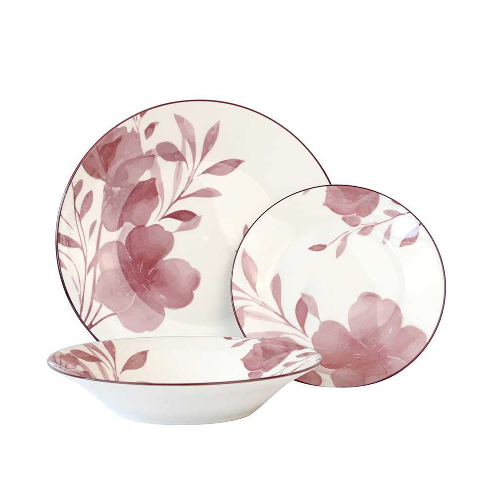 Vajilla Porcelana Doral Santis 12 Piezas Carlota