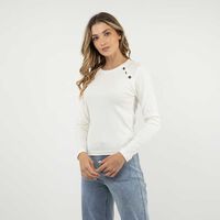 Polera Manga Larga Mujer Zibel Crudo, Negro, Rosado