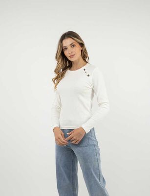 Imagen 1 del producto Polera Manga Larga Mujer Zibel Crudo, Negro, Rosado