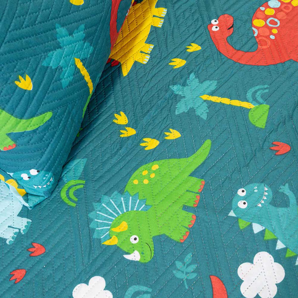 Quilt Infantil Doral 1,5 Plazas Origins Dinosaurios