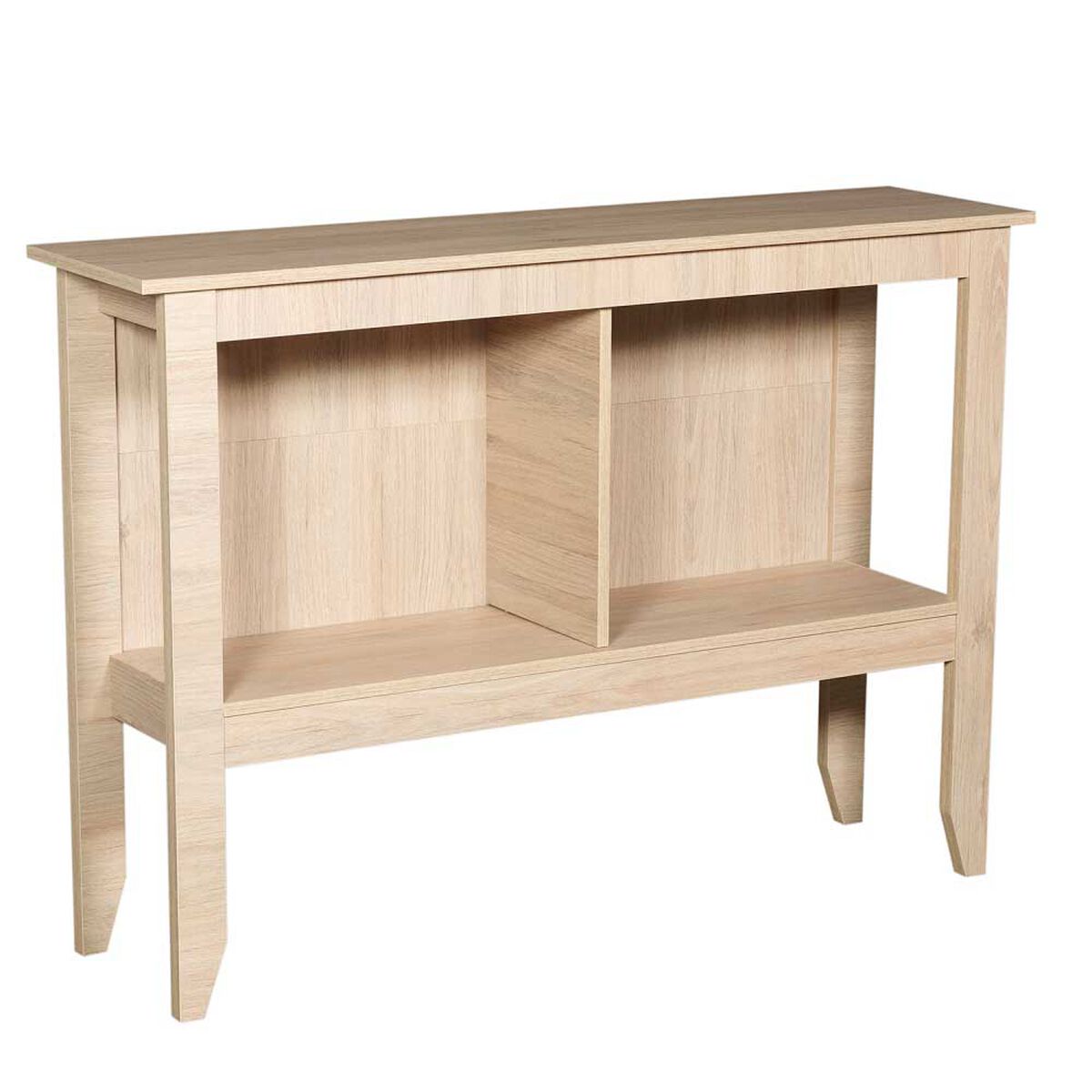 Combo Rack TV65 + Mesa de Arrimo TuHome Nomik Blanco Rovere