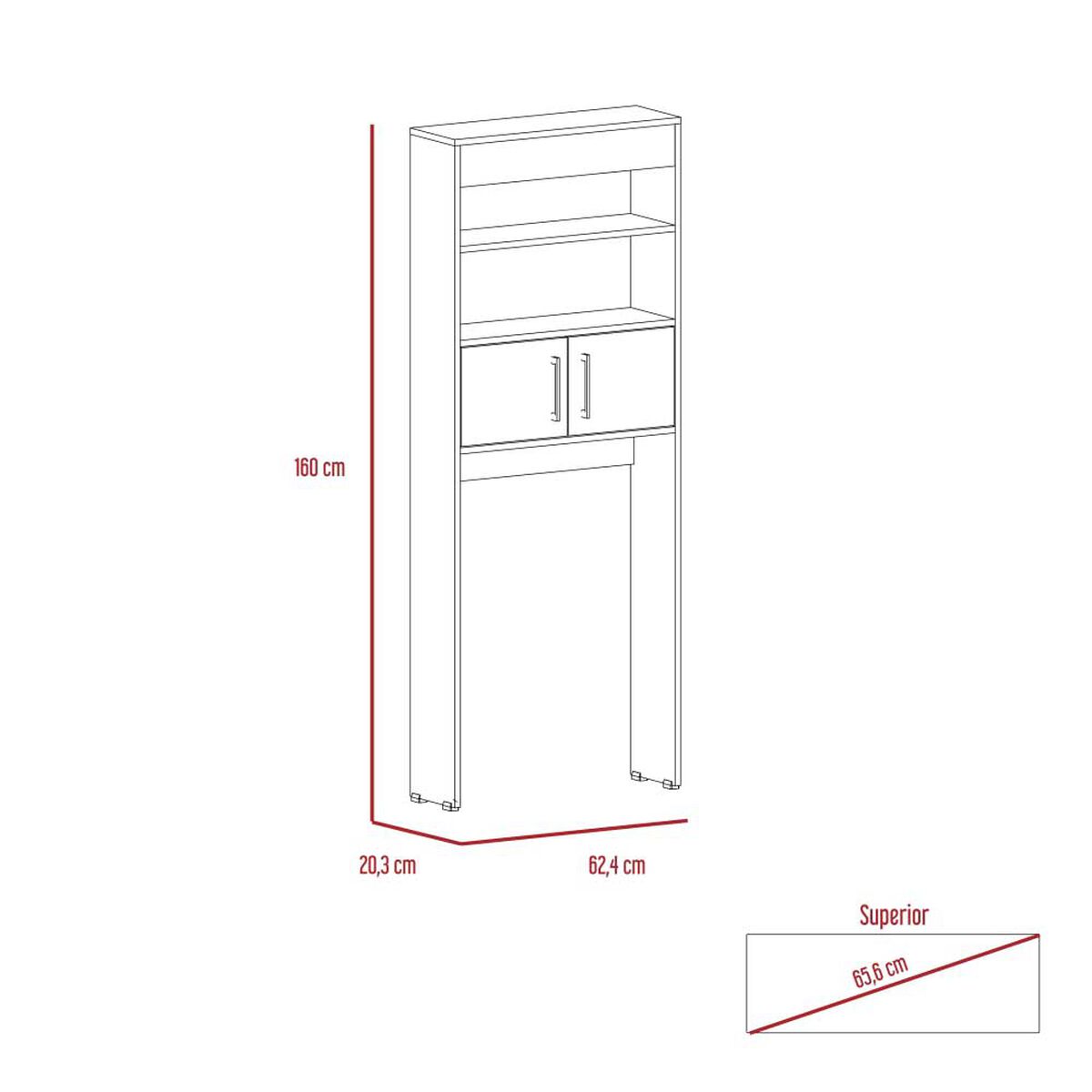 Mueble Optimizador para Ba&ntilde;o TuHome Madrid 2 Puertas Blanco
